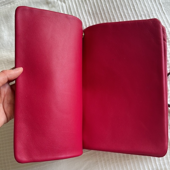 Celine trio large fushia dark pink shoulder bag - Picture 13 of 16
